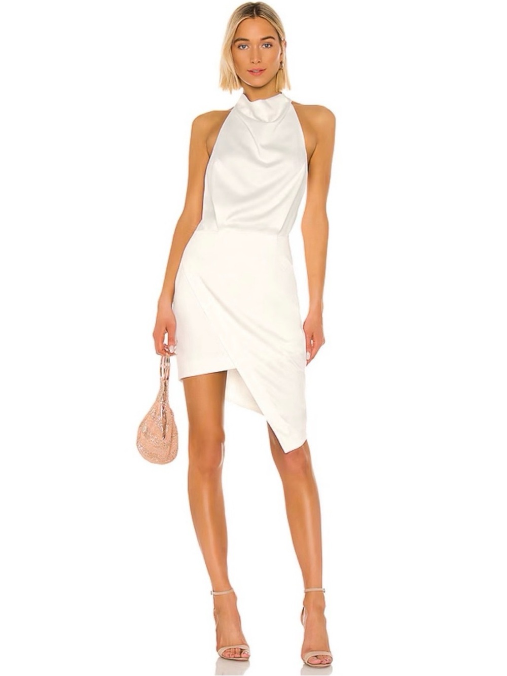 Elliatt Camo Crepe Halter Wrap Dress